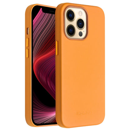 For iPhone 13 Pro Max QIALINO Nappa Cowhide MagSafe Magnetic Protective Case (Orange) - iPhone 13 Pro Max Cases by QIALINO | Online Shopping South Africa | PMC Jewellery | Buy Now Pay Later Mobicred