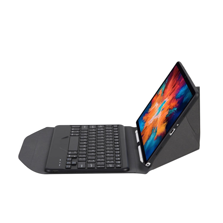 BM13 Diamond Texture Detachable Bluetooth Keyboard Leather Tablet Case with Pen Slot & Triangular Back Support For Lenovo Pad Pro 11.5 inch 2021 TB-J716F / Tab P11 Pro 11.5 inch TB-J706F(Black) - Lenovo Keyboard by PMC Jewellery | Online Shopping South Africa | PMC Jewellery