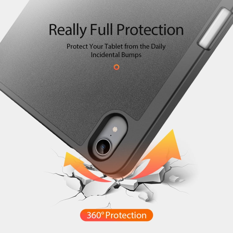 For iPad mini 7 / mini 6 DUX DUCIS Domo Series Horizontal Flip Magnetic TPU + PU Leather Tablet Case with Three-folding Holder & Pen Slot(Black) - free shipping - PMC Jewellery - Order now!