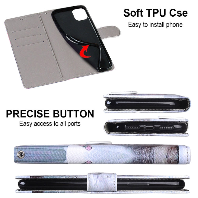 For Nokia G20 / G10 / 6.3 Coloured Drawing Cross Texture Horizontal Flip PU Leather Case with Holder & Card Slots & Wallet & Lanyard(Slant Hat Blue Mirror Cat) - Nokia Cases by PMC TechLife | Online Shopping South Africa | PMC TechLife | Buy Now Pay Later Mobicred
