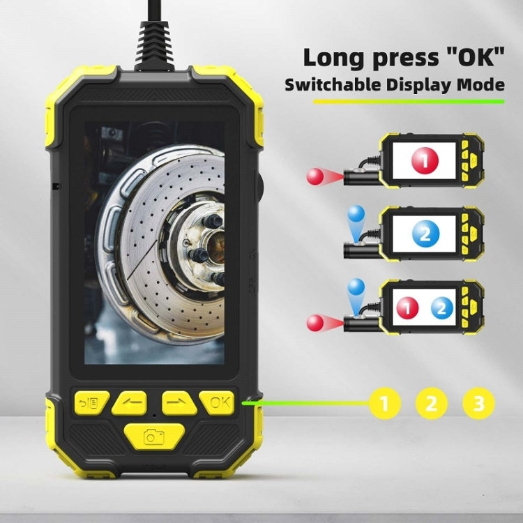 Y19 7.9mm Dual Lens Hand-held Hard-wire Endoscope with 4.3-inch IPS Color LCD Screen, Cable Length:3.5m(Yellow) -  by PMC TechLife | Online Shopping South Africa | PMC TechLife | Buy Now Pay Later Mobicred
