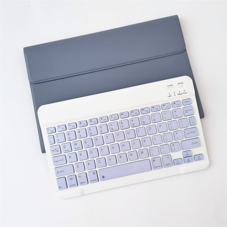 For Lenovo Pad Tab P11 11 inch TB-J606F LX110 Solid Color Detachable Square Keycap Bluetooth Keyboard Leather Tablet Case with Stand(Purple) - Lenovo Keyboard by PMC TechLife | Online Shopping South Africa | PMC TechLife