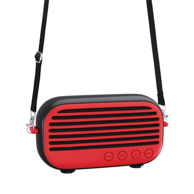 New Rixing NR-3000M Bluetooth 5.0 Portable Karaoke Wireless Bluetooth Speaker with Microphone & Shoulder Strap(Red) - free shipping - PMC Jewellery - Order now!