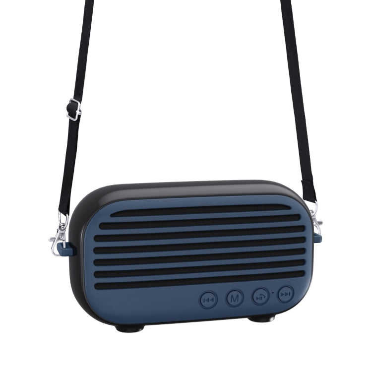 New Rixing NR-3000M Bluetooth 5.0 Portable Karaoke Wireless Bluetooth Speaker with Microphone & Shoulder Strap(Blue) - free shipping - PMC Jewellery - Order now!