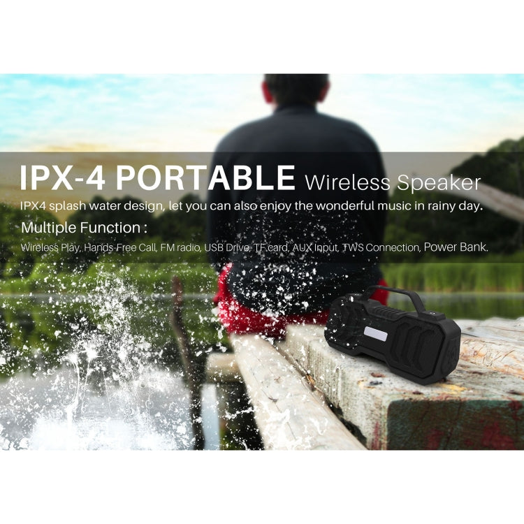 New Rixing NR-4500M Bluetooth 5.0 Portable Outdoor Karaoke Wireless Bluetooth Speaker with Microphone(Green) - free shipping - PMC Jewellery - Order now!