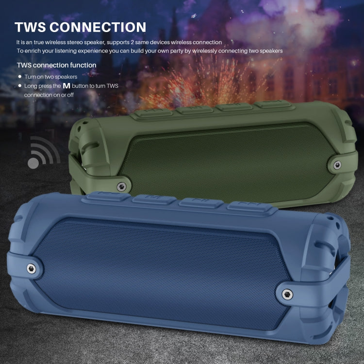 New Rixing NR-6013M Bluetooth 5.0 Portable Outdoor Karaoke Wireless Bluetooth Speaker with Microphone & Shoulder Strap(Red) - free shipping - PMC Jewellery - Order now!