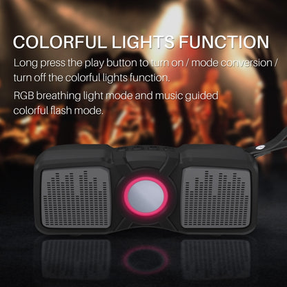 New Rixing NR-9011 Bluetooth 5.0 Portable Outdoor Wireless Bluetooth Speaker(Grey) - Desktop Speaker by NewRixing | Online Shopping South Africa | PMC Jewellery | Buy Now Pay Later Mobicred