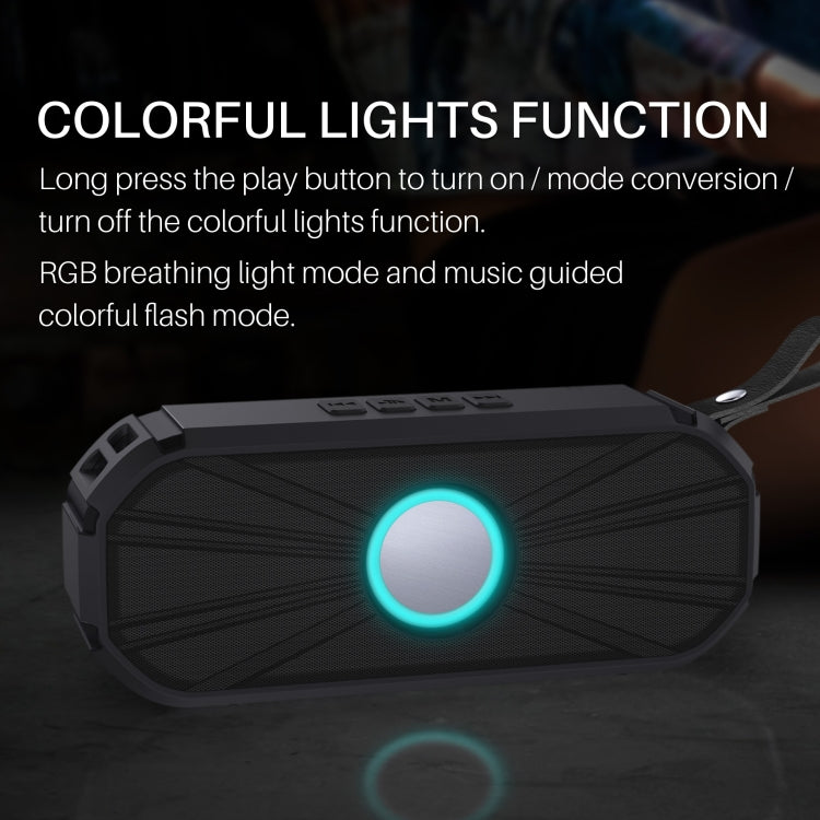 New Rixing NR-9012 Bluetooth 5.0 Portable Outdoor Wireless Bluetooth Speaker(Black) - free shipping - PMC Jewellery - Order now!
