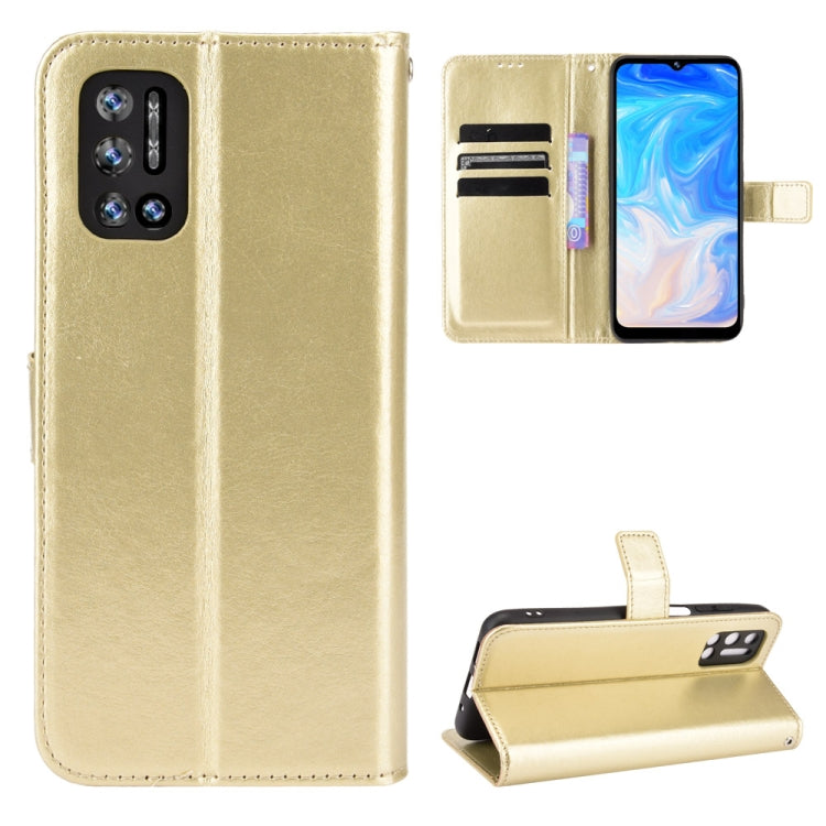 For Doogee N40 Pro Crazy Horse Texture Horizontal Flip Leather Case with Holder & Card Slots & Lanyard(Gold) - More Brand by PMC Jewellery | Online Shopping South Africa | PMC Jewellery | Buy Now Pay Later Mobicred