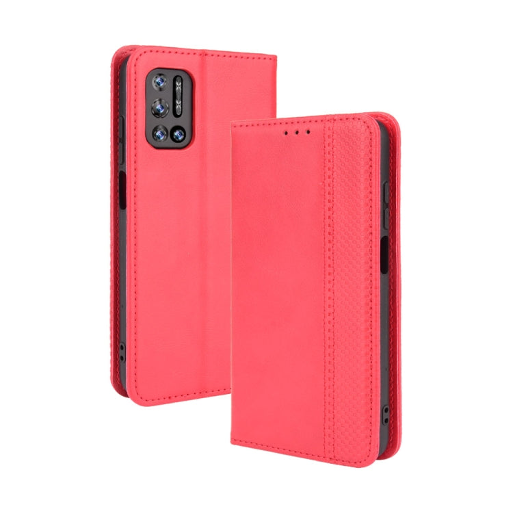 For Doogee N40 Pro Magnetic Buckle Retro Pattern Horizontal Flip Leather Case with Holder & Card Slot & Wallet(Red) - More Brand by PMC Jewellery | Online Shopping South Africa | PMC Jewellery | Buy Now Pay Later Mobicred