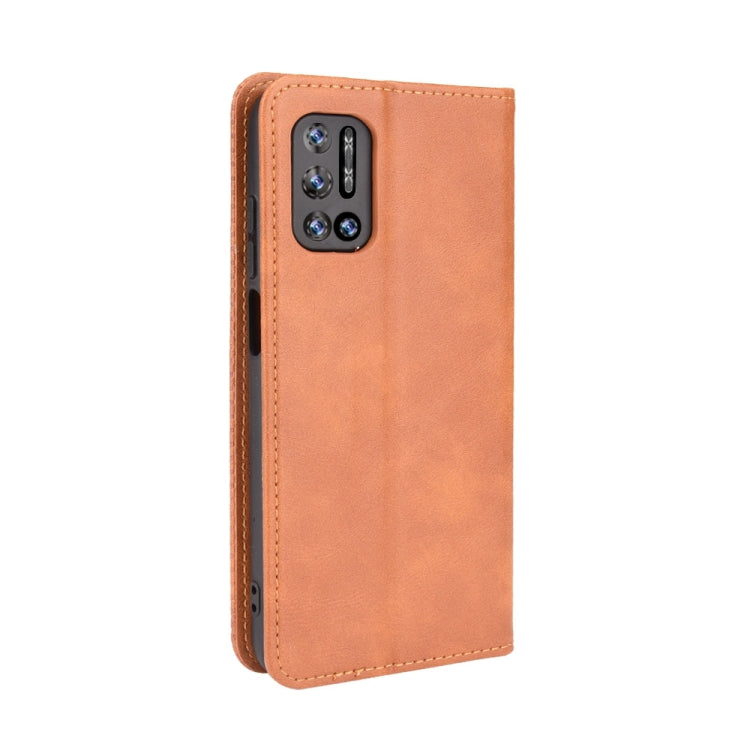For Doogee N40 Pro Magnetic Buckle Retro Pattern Horizontal Flip Leather Case with Holder & Card Slot & Wallet(Brown) - More Brand by PMC Jewellery | Online Shopping South Africa | PMC Jewellery | Buy Now Pay Later Mobicred