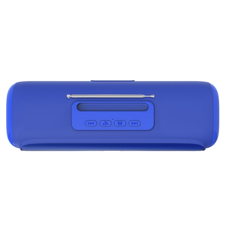 NewRixing NR-2027FM TWS Soundbar Bluetooth Speaker with Mobile Phone Holder & Antenna(Blue) - Desktop Speaker by NewRixing | Online Shopping South Africa | PMC Jewellery | Buy Now Pay Later Mobicred