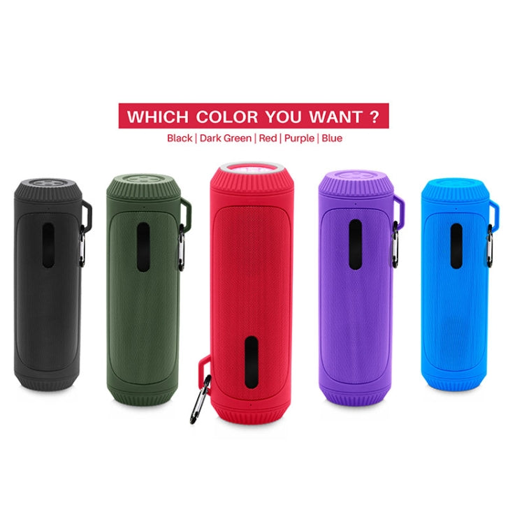 NewRixing NR-4016A TWS Outdoor Splashproof Bluetooth Speaker with Carabiner Handle & SOS Flashlight(Blue) - free shipping - PMC Jewellery - Order now!