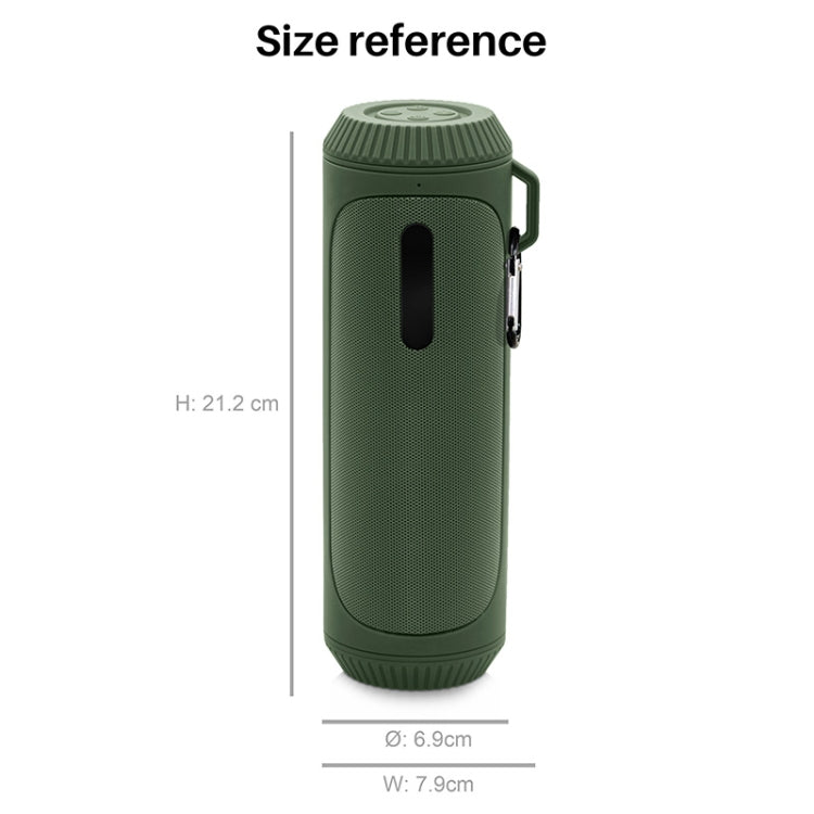 NewRixing NR-4016A TWS Outdoor Splashproof Bluetooth Speaker with Carabiner Handle & SOS Flashlight(Black) - free shipping - PMC Jewellery - Order now!