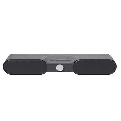 NewRixing NR-4017 TWS Pure Color Soundbar Bluetooth Speaker with Knob(Grey) - Desktop Speaker by NewRixing | Online Shopping South Africa | PMC Jewellery | Buy Now Pay Later Mobicred