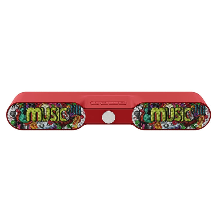 NewRixing NR-4017A TWS Graffiti Soundbar Bluetooth Speaker with Knob(Music Melody) - free shipping - PMC Jewellery - Order now!