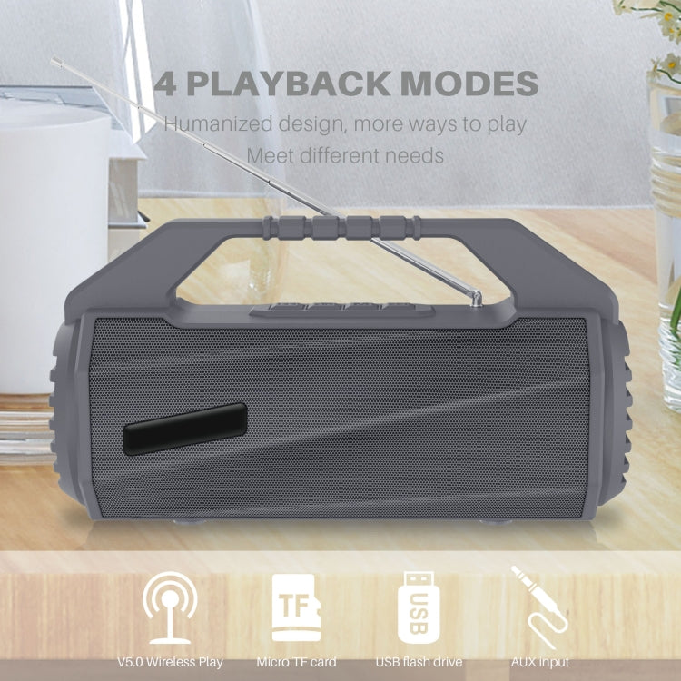 NewRixing NR-4025FM with Screen Outdoor Splash-proof Water Portable Bluetooth Speaker, Support Hands-free Call / TF Card / FM / U Disk(Black) - free shipping - PMC Jewellery - Order now!