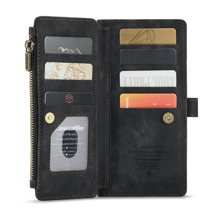 For iPhone 11 Pro Max CaseMe-C30 PU + TPU Multifunctional Horizontal Flip Leather Case with Holder & Card Slot & Wallet & Zipper Pocket (Black) - iPhone 11 Pro Max Cases by CaseMe | Online Shopping South Africa | PMC Jewellery | Buy Now Pay Later Mobicred