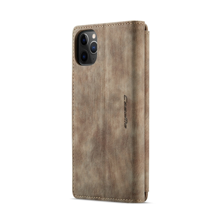 For iPhone 11 Pro Max CaseMe-C30 PU + TPU Multifunctional Horizontal Flip Leather Case with Holder & Card Slot & Wallet & Zipper Pocket (Brown) - iPhone 11 Pro Max Cases by CaseMe | Online Shopping South Africa | PMC Jewellery | Buy Now Pay Later Mobicred