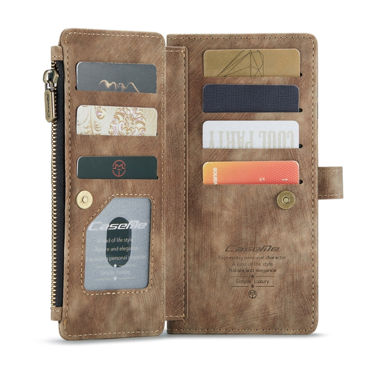 For iPhone 11 Pro Max CaseMe-C30 PU + TPU Multifunctional Horizontal Flip Leather Case with Holder & Card Slot & Wallet & Zipper Pocket (Brown) - iPhone 11 Pro Max Cases by CaseMe | Online Shopping South Africa | PMC Jewellery | Buy Now Pay Later Mobicred