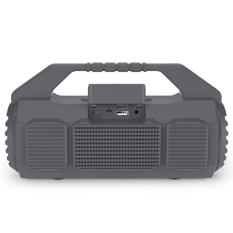 NewRixing NR-4025P with Screen Outdoor Splash-proof Water Portable Bluetooth Speaker, Support Hands-free Call / TF Card / FM / U Disk(Grey) - Desktop Speaker by NewRixing | Online Shopping South Africa | PMC Jewellery | Buy Now Pay Later Mobicred