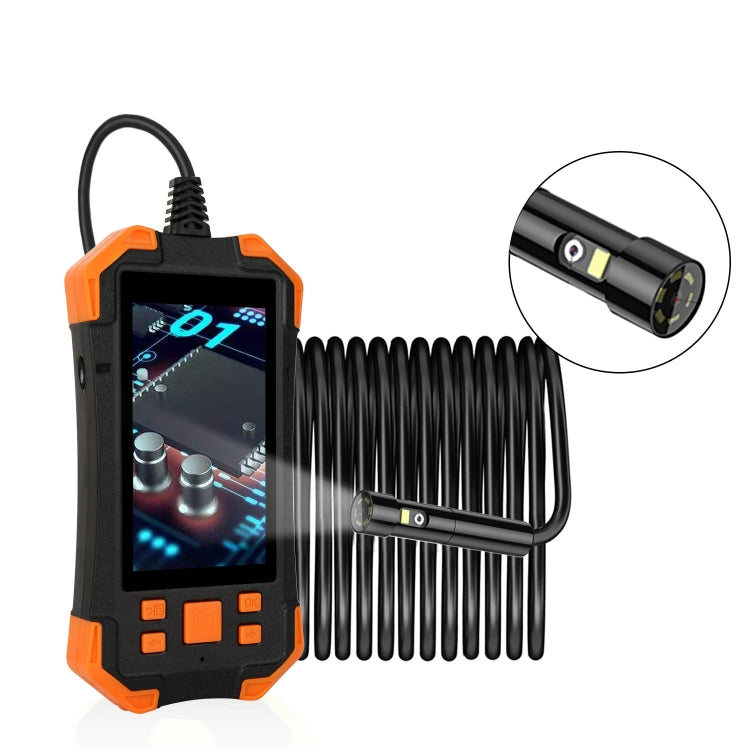 T20 4.3 inch IPS Color Screen 7.9mm Dual Cameras Waterproof Hard Cable Digital Endoscope, Length:10m(Black Orange) -  by PMC TechLife | Online Shopping South Africa | PMC TechLife | Buy Now Pay Later Mobicred