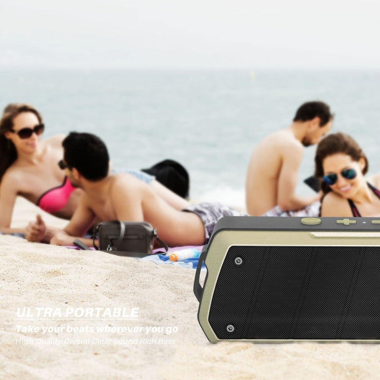 NewRixing NR-5000 IPX5 High Fidelity Bluetooth Speaker, Support Hands-free Call / TF Card / FM / U Disk(Grey) - free shipping - PMC Jewellery - Order now!