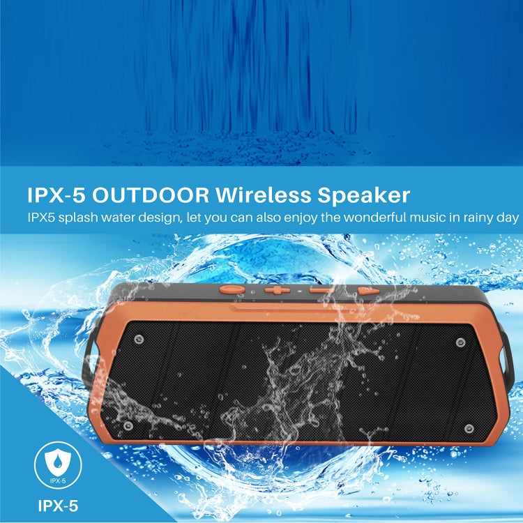 NewRixing NR-5000 IPX5 High Fidelity Bluetooth Speaker, Support Hands-free Call / TF Card / FM / U Disk(Grey) - free shipping - PMC Jewellery - Order now!