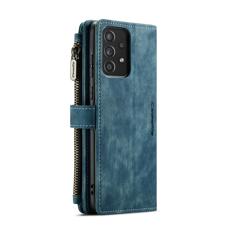 For Samsung Galaxy A52 5G / 4G CaseMe-C30 PU + TPU Multifunctional Horizontal Flip Leather Case with Holder & Card Slot & Wallet & Zipper Pocket(Blue) - Galaxy Phone Cases by CaseMe | Online Shopping South Africa | PMC Jewellery | Buy Now Pay Later Mobicred