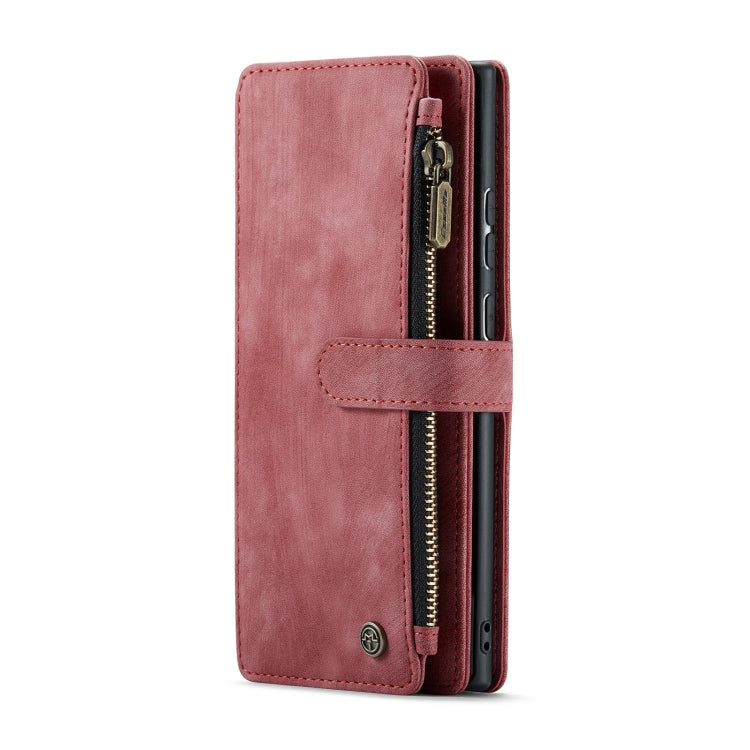 For Samsung Galaxy Note20 Ultra CaseMe-C30 PU + TPU Multifunctional Horizontal Flip Leather Case with Holder & Card Slot & Wallet & Zipper Pocket(Red) - Galaxy Note20 Ultra Cases by CaseMe | Online Shopping South Africa | PMC Jewellery | Buy Now Pay Later Mobicred