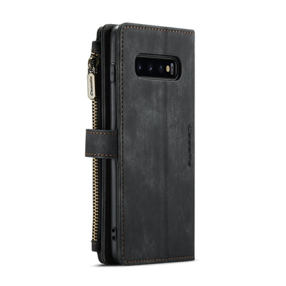 For Samsung Galaxy S10 CaseMe-C30 PU + TPU Multifunctional Horizontal Flip Leather Case with Holder & Card Slot & Wallet & Zipper Pocket(Black) - Galaxy Phone Cases by CaseMe | Online Shopping South Africa | PMC Jewellery | Buy Now Pay Later Mobicred