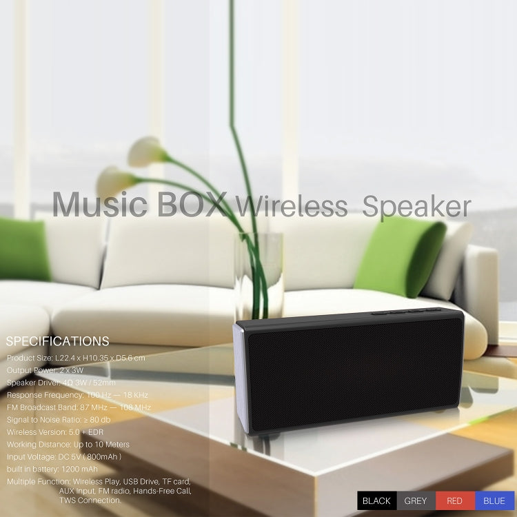 NewRixing NR-5012 Desktop Plating Bluetooth Speakerr, Support Hands-free Call / TF Card / FM / U Disk(Red) - Desktop Speaker by NewRixing | Online Shopping South Africa | PMC Jewellery | Buy Now Pay Later Mobicred