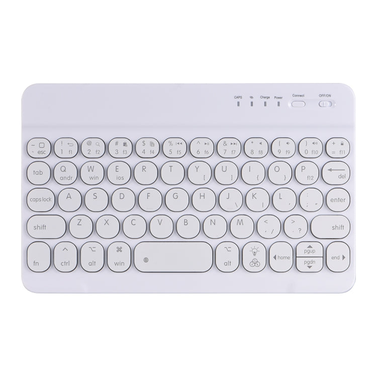 HY006D Round Keys Detachable Bluetooth Keyboard Leather Tablet Case with Colorful Backlight & Holder for iPad mini 6(Black) - For iPad mini by PMC TechLife | Online Shopping South Africa | PMC TechLife
