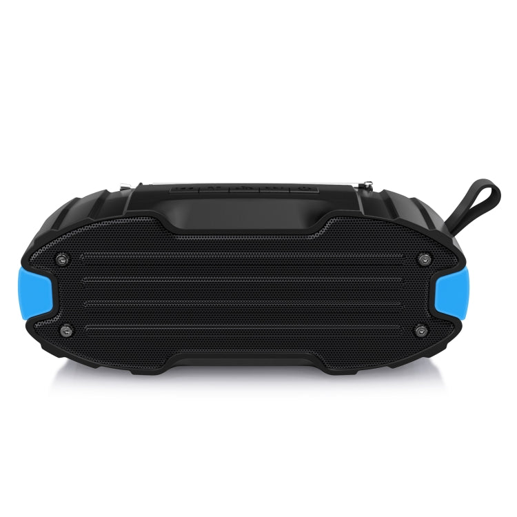 New Rixing NR-907FM TWS Outdoor Bluetooth Speaker Support Hands-free Call / FM with Handle & Antenna(Blue) - Desktop Speaker by NewRixing | Online Shopping South Africa | PMC Jewellery | Buy Now Pay Later Mobicred