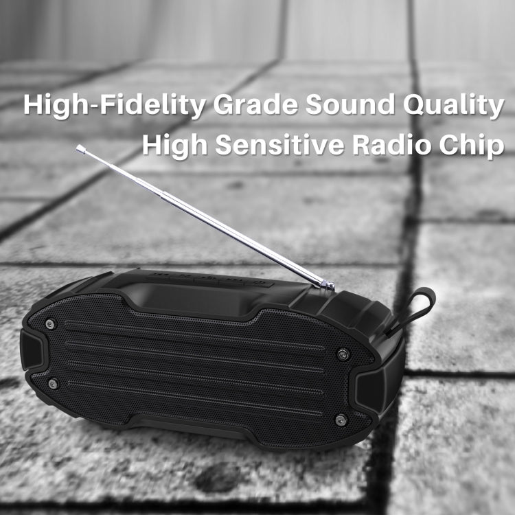 New Rixing NR-907FM TWS Outdoor Bluetooth Speaker Support Hands-free Call / FM with Handle & Antenna(Red) - free shipping - PMC Jewellery - Order now!