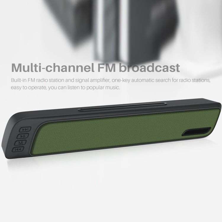 NewRixing NR-7018 Outdoor Portable Bluetooth Speaker with Phone Holder, Support Hands-free Call / TF Card / FM / U Disk(Blue) - free shipping - PMC Jewellery - Order now!
