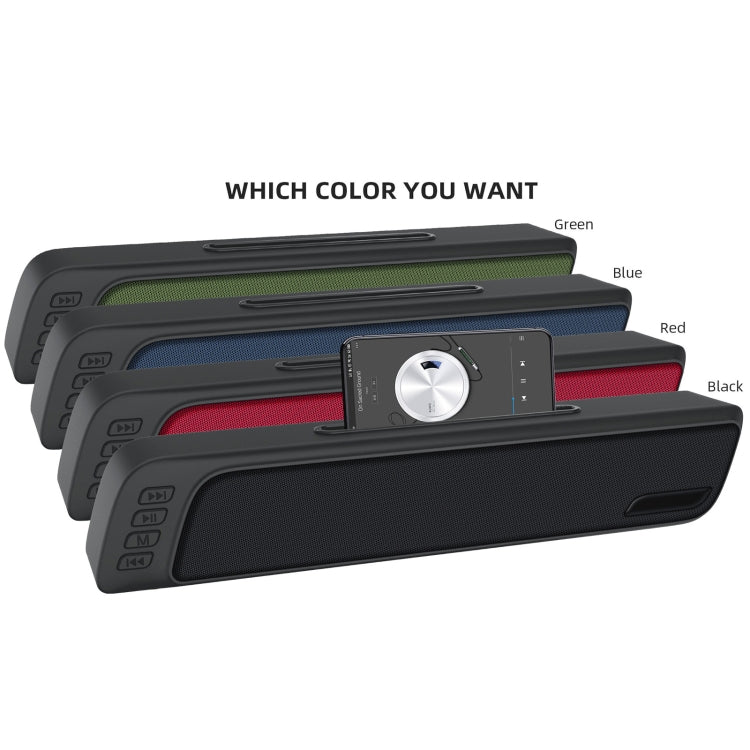 NewRixing NR-7018 Outdoor Portable Bluetooth Speaker with Phone Holder, Support Hands-free Call / TF Card / FM / U Disk(Green) - free shipping - PMC Jewellery - Order now!