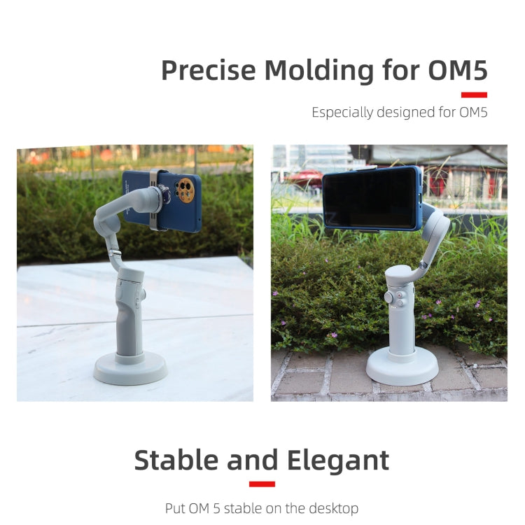 Sunnylife DZ75 Mobile Phone Gimbal Desktop Fixed Stand Base for DJI OM 5(White) -  by Sunnylife | Online Shopping South Africa | PMC TechLife | Buy Now Pay Later Mobicred