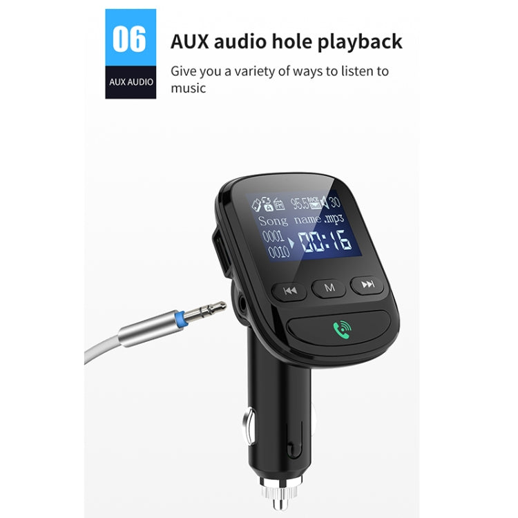 BT06 1.4 inch Car MP3 Player FM Transmitter QC3.0 Quick Charge Support Bluetooth Handsfree / TF Card - Bluetooth Car Kits by PMC Jewellery | Online Shopping South Africa | PMC Jewellery | Buy Now Pay Later Mobicred