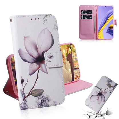 For Galaxy A51 Coloured Drawing Horizontal Flip Leather Case, with Holder & Card Slots & Wallet(Magnolia Flower) - Galaxy Phone Cases by PMC Jewellery | Online Shopping South Africa | PMC Jewellery