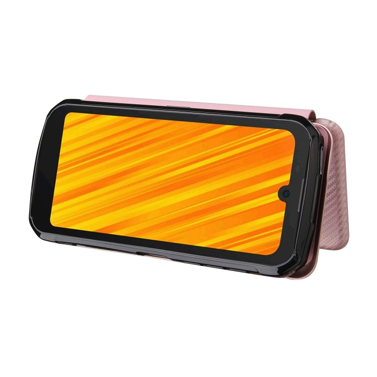 For Doogee S59 / S59 Pro Carbon Fiber Texture Horizontal Flip TPU + PC + PU Leather Case with Card Slot(Pink) - More Brand by PMC TechLife | Online Shopping South Africa | PMC TechLife | Buy Now Pay Later Mobicred