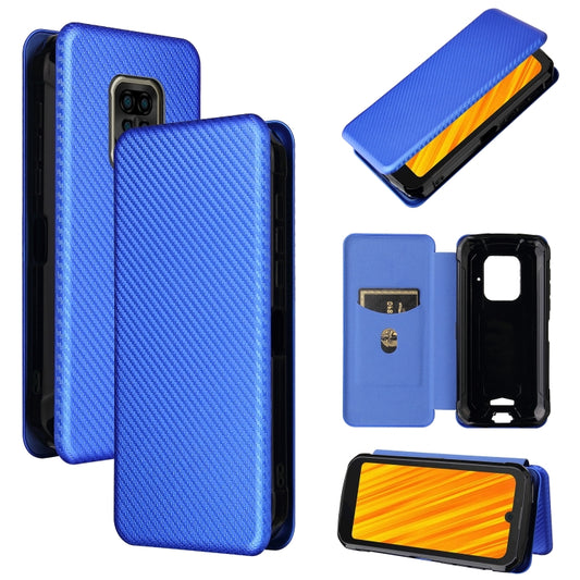 For Doogee S59 / S59 Pro Carbon Fiber Texture Horizontal Flip TPU + PC + PU Leather Case with Card Slot(Blue) - More Brand by PMC Jewellery | Online Shopping South Africa | PMC Jewellery | Buy Now Pay Later Mobicred