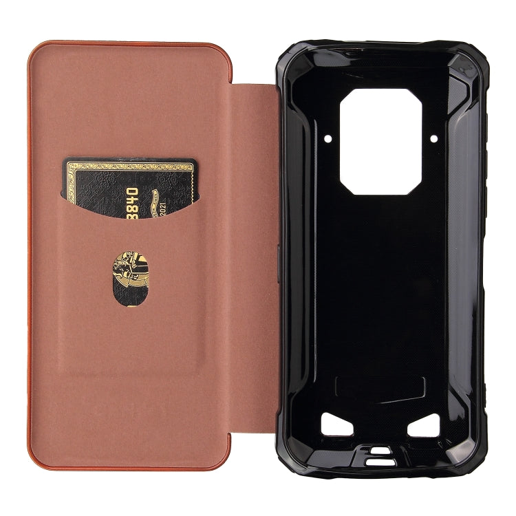 For Doogee S86 / S86 Pro Carbon Fiber Texture Horizontal Flip TPU + PC + PU Leather Case with Card Slot(Brown) - More Brand by PMC TechLife | Online Shopping South Africa | PMC TechLife | Buy Now Pay Later Mobicred