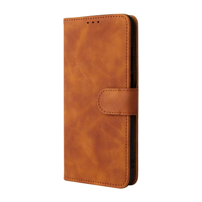 For Doogee N40 Pro Solid Color Skin Feel Magnetic Buckle Horizontal Flip PU Leather Case with Holder & Card Slots & Wallet(Brown) - More Brand by PMC Jewellery | Online Shopping South Africa | PMC Jewellery | Buy Now Pay Later Mobicred