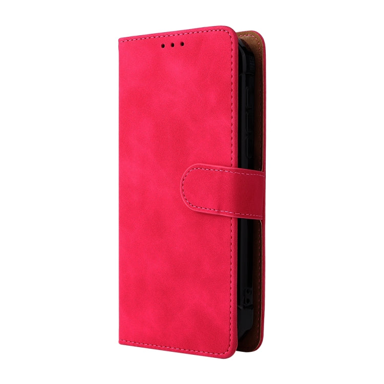 For Doogee S59 / S59 Pro Solid Color Skin Feel Magnetic Buckle Horizontal Flip Calf Texture PU Leather Case with Holder & Card Slots & Wallet(Rose Red) - More Brand by PMC Jewellery | Online Shopping South Africa | PMC Jewellery | Buy Now Pay Later Mobicred