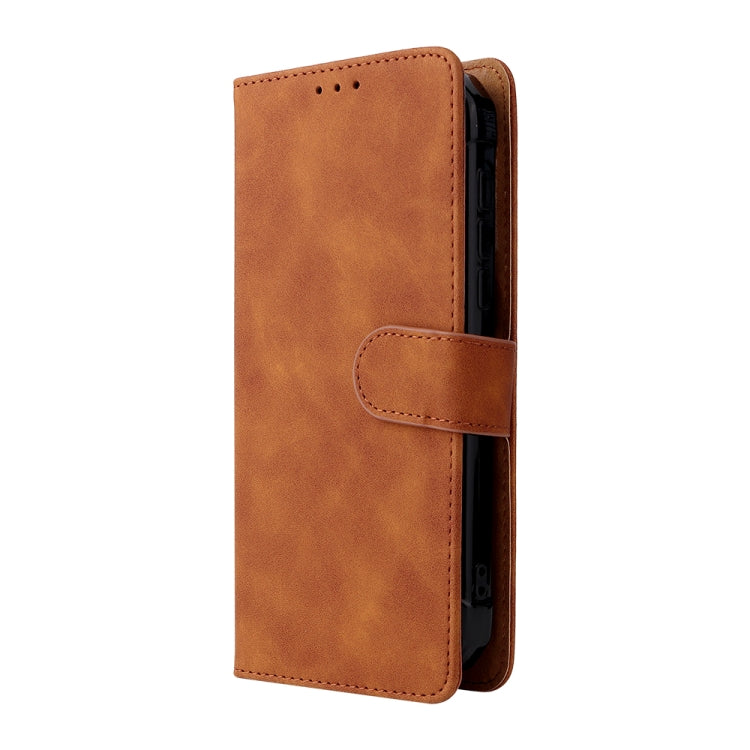 For Doogee S59 / S59 Pro Solid Color Skin Feel Magnetic Buckle Horizontal Flip Calf Texture PU Leather Case with Holder & Card Slots & Wallet(Brown) - More Brand by PMC Jewellery | Online Shopping South Africa | PMC Jewellery | Buy Now Pay Later Mobicred