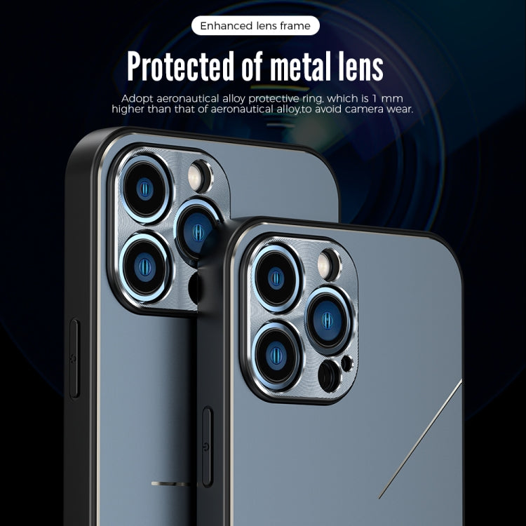 For iPhone 12 Pro Max R-JUST RJ-52 3-Line Style Metal TPU Shockproof Protective Case(Pink) - iPhone 12 Pro Max Cases by R-JUST | Online Shopping South Africa | PMC TechLife | Buy Now Pay Later Mobicred