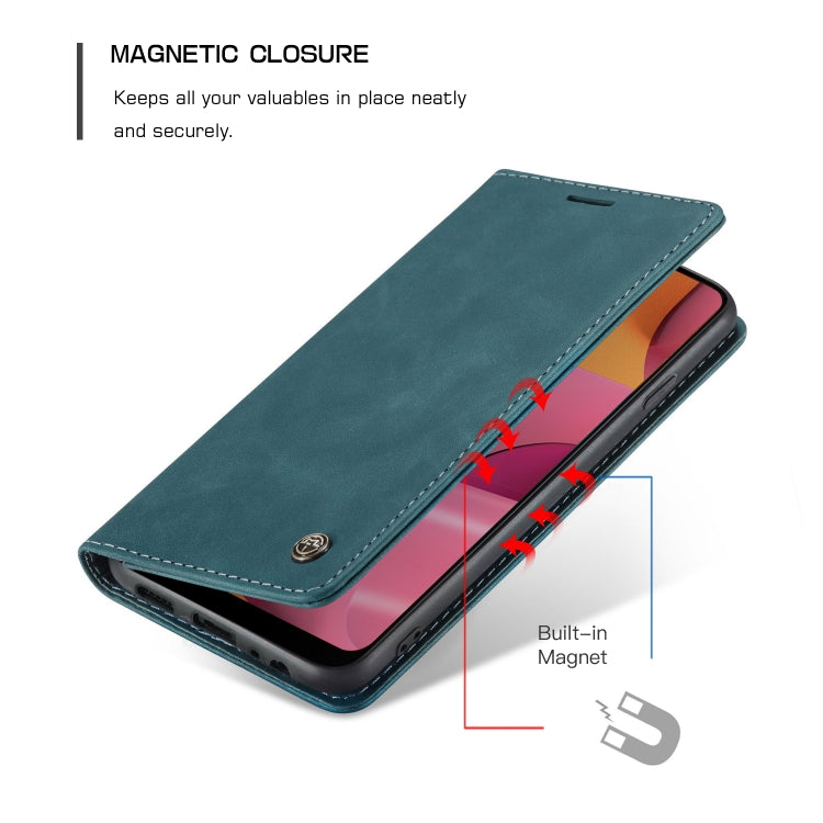 For Galaxy A20s CaseMe-013 Multifunctional Horizontal Flip Leather Case with Card Slot & Holder & Wallet(Blue) - Galaxy Phone Cases by CaseMe | Online Shopping South Africa | PMC Jewellery | Buy Now Pay Later Mobicred