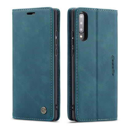 For Galaxy A70s CaseMe-013 Multifunctional Horizontal Flip Leather Case with Card Slot & Holder & Wallet(Blue) - Galaxy Phone Cases by CaseMe | Online Shopping South Africa | PMC Jewellery | Buy Now Pay Later Mobicred