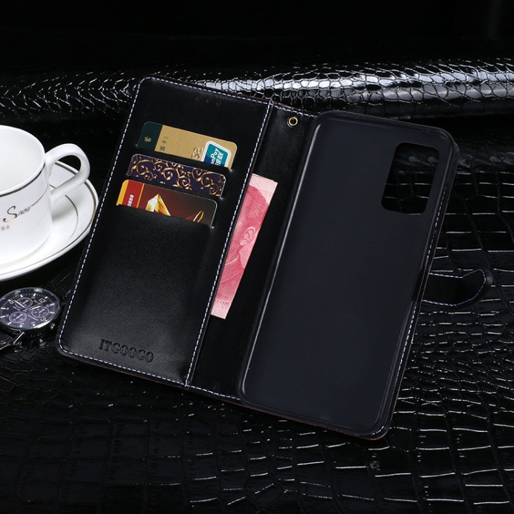 For U-MAGIC 30e idewei Crocodile Texture Horizontal Flip Leather Case with Holder & Card Slots & Wallet(Dark Blue) - free shipping - PMC Jewellery - Order now!